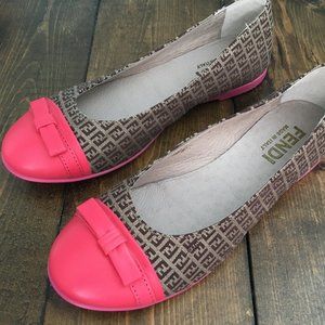Fendi flats, rubber sole